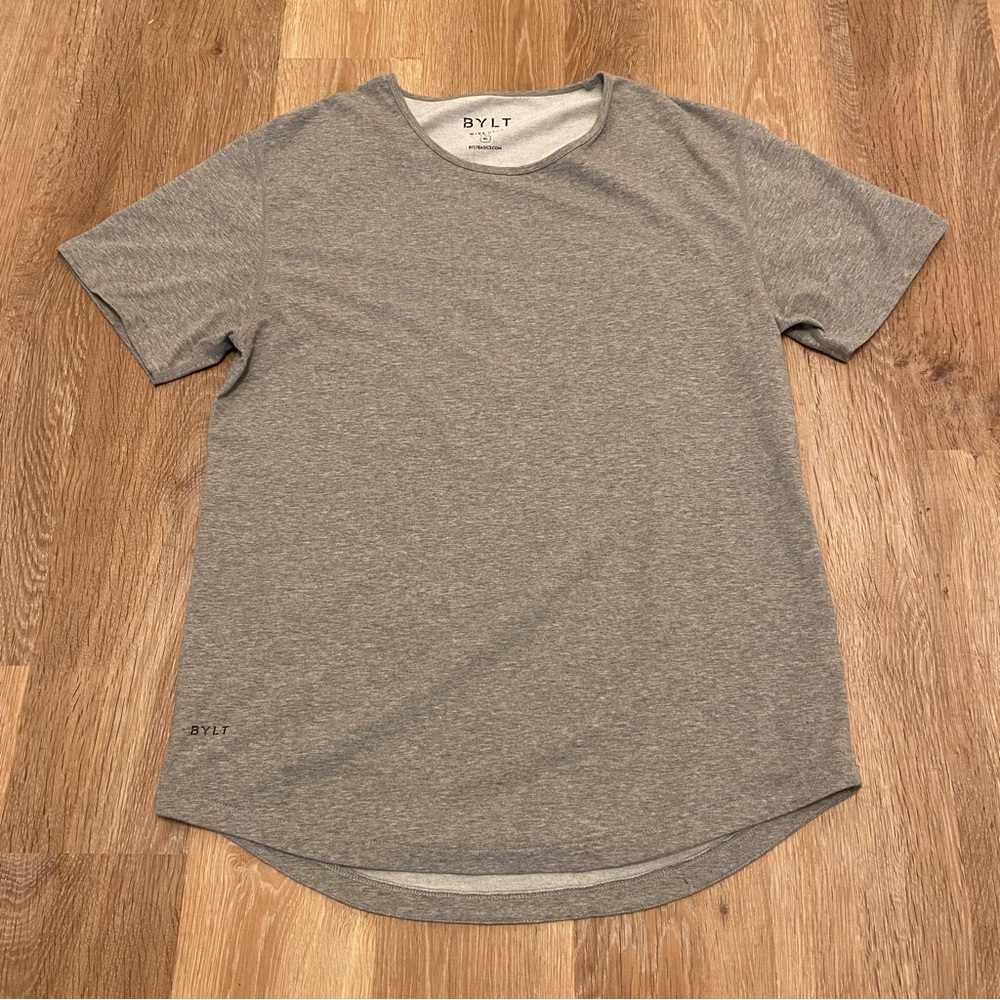 BYLT Basics Gray Short Sleeve Crew Tee